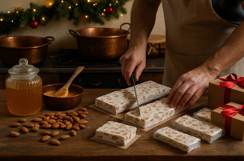 Comment notre nougat est fabriqué à la main pour les fêtes