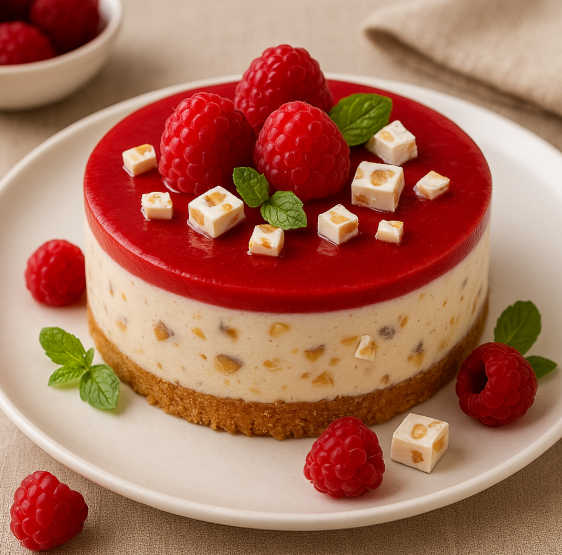 Recette Bavarois Nougat et Framboises