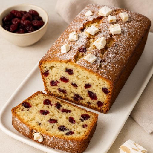 Recette Cake au Nougat et aux Cranberries